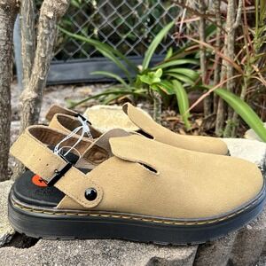 Dr Martens Carlson Savannah Tan Sandals Suede Slingback Mules Women's Size 11